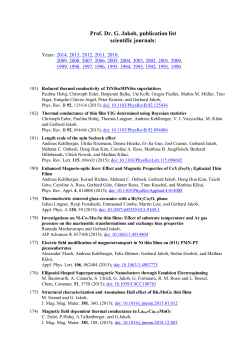 Annex 2: List of publications: