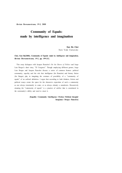 Community of Equals: made by intelligence and imagination - S