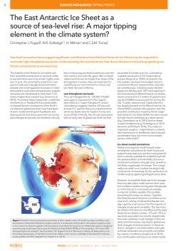 The East Antarctic ice sheet as a source of sea