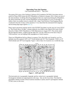 Operating Near the Equator