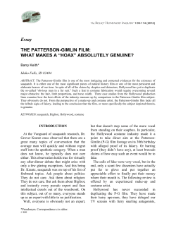 The Patterson-Gimlin Film: What Makes a "Hoax" Absolutely Genuine?