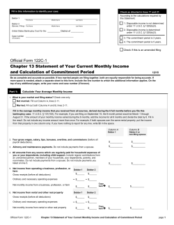 Chapter 13 Statement of Your Current Monthly Income and