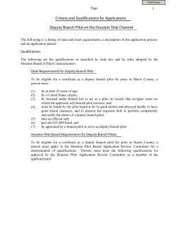 Criteria and Qualifications for Applications Deputy