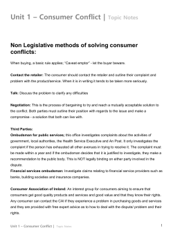 Consumer Conflict A1 Notes [PDF Document]