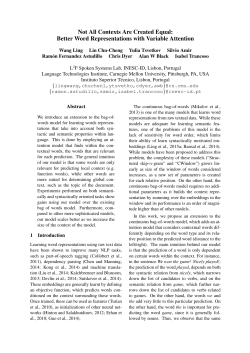 Not All Contexts Are Created Equal: Better Word Representations