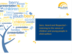 Importance of the child`s voice in child welfare