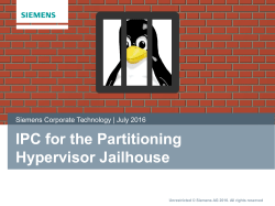 IPC for the Partitioning Hypervisor Jailhouse