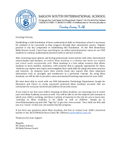 Khan Academy Parent Letter ES