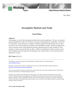 Incomplete Markets and Trade - Federal Reserve Bank of Boston