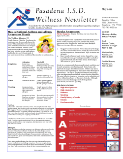 Pasadena I.S.D. Wellness Newsletter