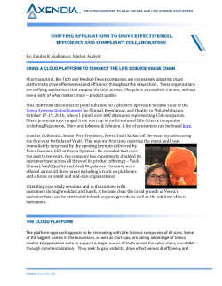 DATA INTEGRITY - THE FOUNDATION OF GOOD LIFE SCIENCE