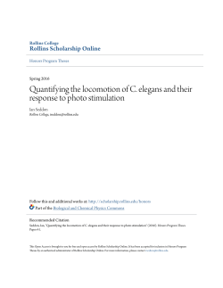 Quantifying the locomotion of C. elegans and their response to