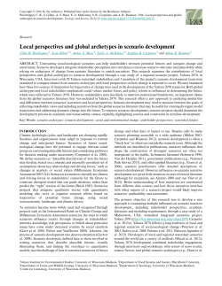 Local perspectives and global archetypes in scenario development