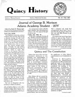 Journal of George B. Morison Adams Academy Student