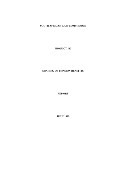 Project 112: Sharing of Pension benefits