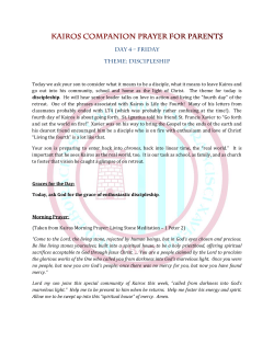 Day 4 &ndash; Friday Theme: Discipleship