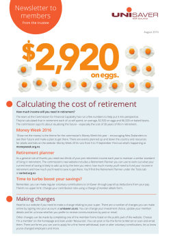 Calculating the cost of retirement