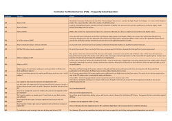 Contractor Verification Service (CVS) &ndash; Frequently Asked Questions