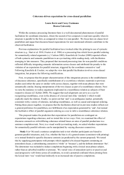 Coherence-driven expectations for cross-clausal