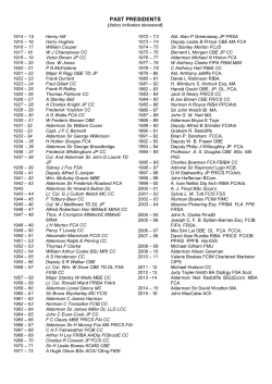 List of Presidents 1914-present