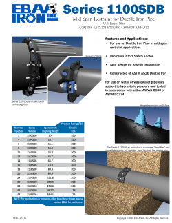 Series 1100SDB Mid Span Restraint for Ductile Iron Pipe