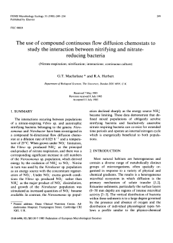 The use of compound continuous flow diffusion chemostats to study
