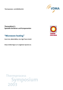 Microwave heating - Linn High Therm GmbH