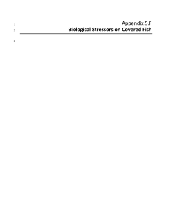 Appendix 5F, Biological Stressors on Covered Fish