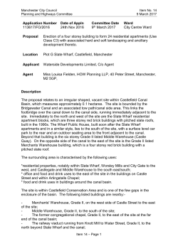 Plot G Slate Wharf - Manchester City Council