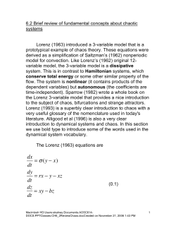 dx dt = (y x) dy dt = rx y xz dz dt = xy bz