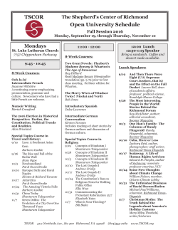 a full course schedule.