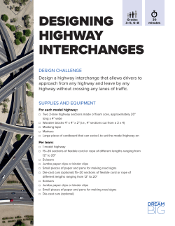 DESIGNING HIGHWAY INTERCHANGES