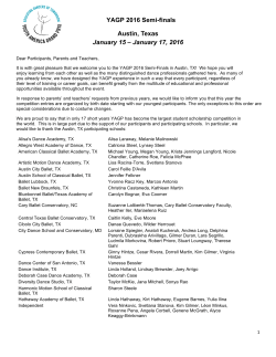 timeline - Youth America Grand Prix