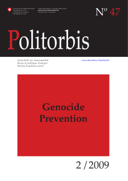 Politorbis Nr. 47: Genocide Prevention