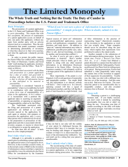 The Duty of Candor in Proceedings Before the