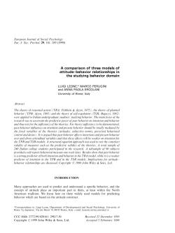 A comparison of three models of attitude