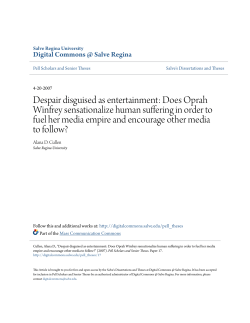 Despair disguised as entertainment: Does Oprah Winfrey