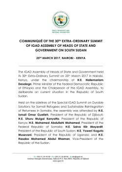 Final Communique of the 30th Extra