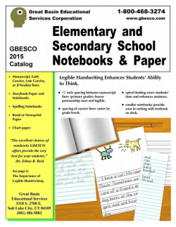Student Notebooks and Writing Paper