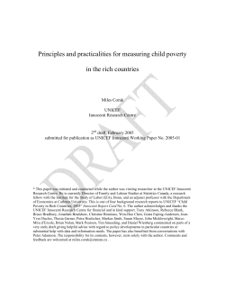 Principles and practicalities for measuring child poverty in the rich