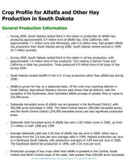 Crop Profile for Alfalfa and Other Hay Production in South Dakota