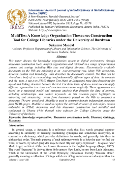 MultiTes: A Knowledge Organization Thesaurus