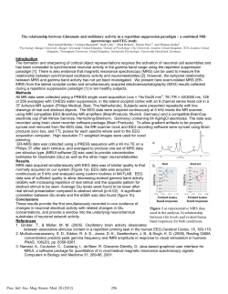 The relationship between Glutamate and oscillatory activity