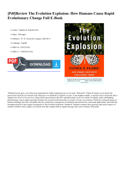 Review The Evolution Explosion: How Humans Cause Rapid