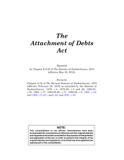 The Attachment of Debts Act - Publications Centre