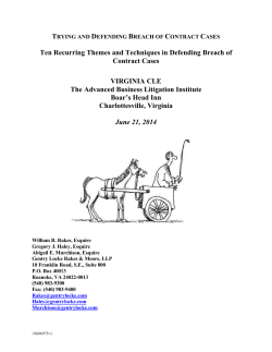 Ten Recurring Themes and Techniques in Defending