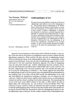 Anthropologies of art - E