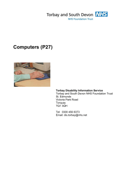 Computers (P27) - Torbay and South Devon NHS Foundation Trust