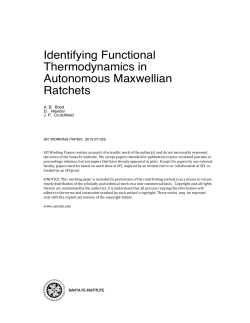 Identifying Functional Thermodynamics in