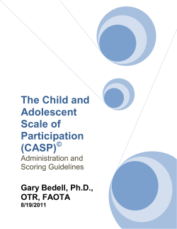 Child and Adolescent Scale of participation (CASP)